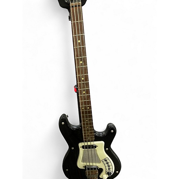 Vintage 1960s Hagstrom futurama h-1 Black and White Electric Bass Guitar