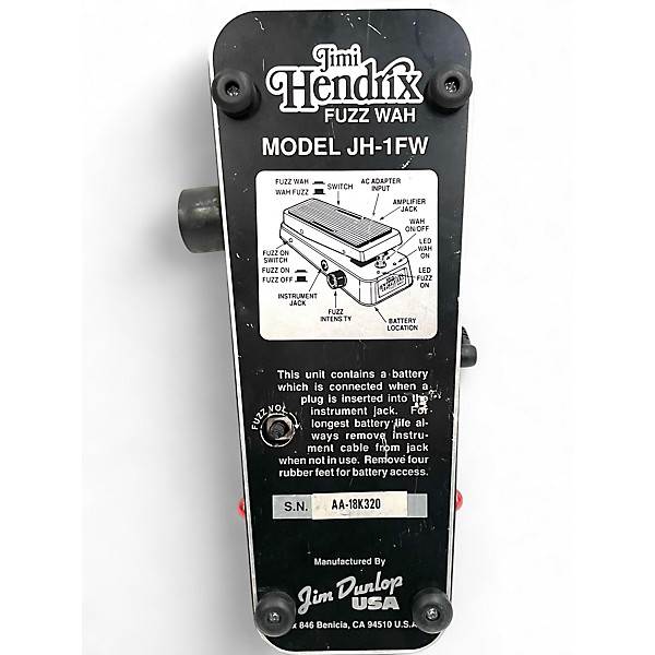 Used Dunlop JH1FW Jimi Hendrix Fuzz Wah Effect Pedal