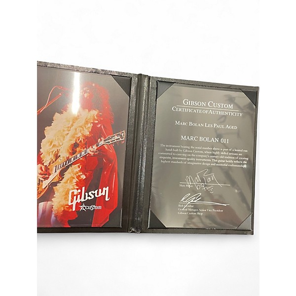 Used Gibson Custom Shop Aged Marc Bolan Signature Les Paul Shablee Solid Body Electric Guitar