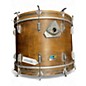 Used Ludwig 2 Piece Classic Maple 70's Blue Olive Badge 2 Piece 22 16 Mahogany Stain Drum Kit