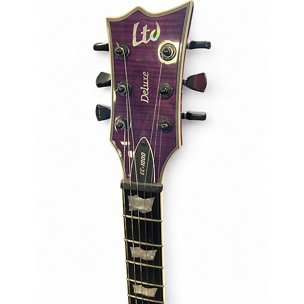 Used ESP LTD EC1000 Trans Purple Solid Body Electric Guitar