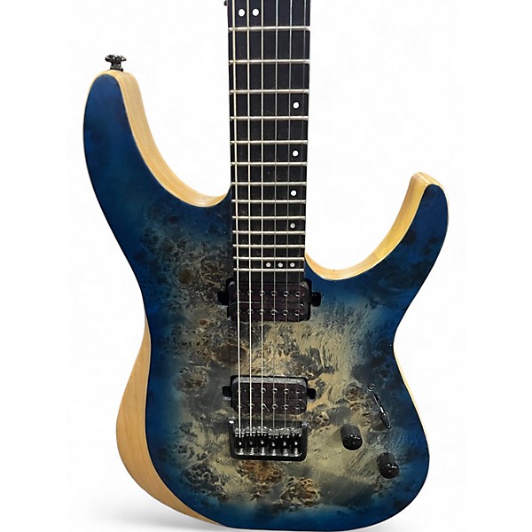 Used Schecter Guitar Research reaper 6 Blue Solid Body Electric Guitar