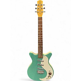 Used Danelectro DC-3 Green Sparkle Solid Body Electric Guitar