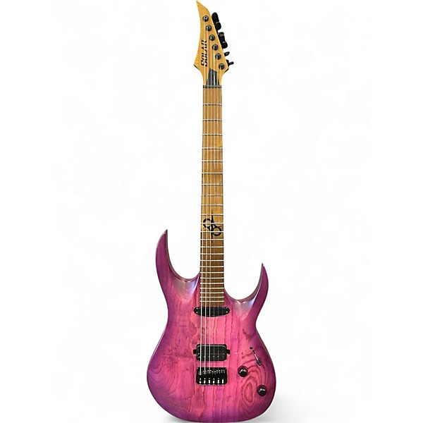Used Solar Guitars AB1.6HTPB Trans Purple Solid Body Electric Guitar