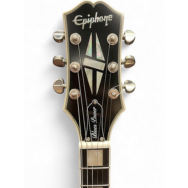 Used Epiphone JARED JAMES NICHOLS "BLUES POWER" LES PAUL CUSTOM AGED PELHAM BLUE Solid Body Electric Guitar