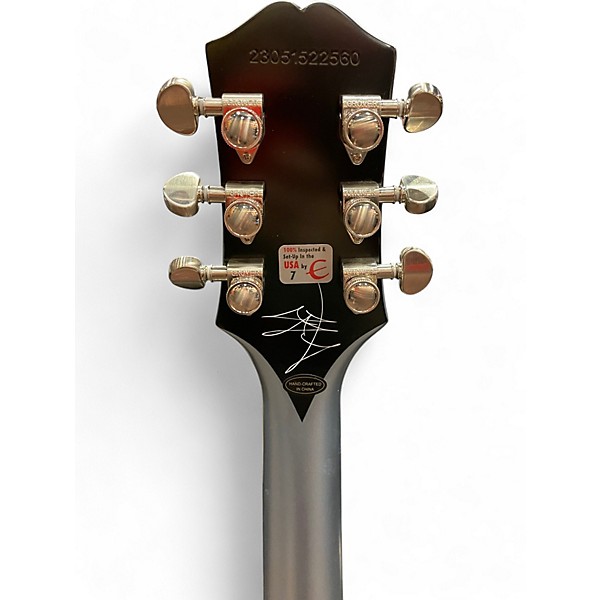 Used Epiphone JARED JAMES NICHOLS "BLUES POWER" LES PAUL CUSTOM AGED PELHAM BLUE Solid Body Electric Guitar