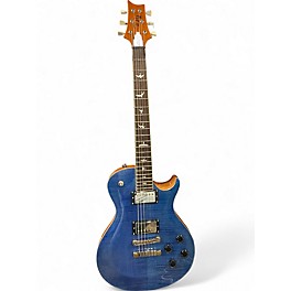 Used PRS SE Singlecut McCarty 594 Blue Ghost Flames Solid Body Electric Guitar