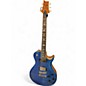 Used PRS SE Singlecut McCarty 594 Blue Ghost Flames Solid Body Electric Guitar