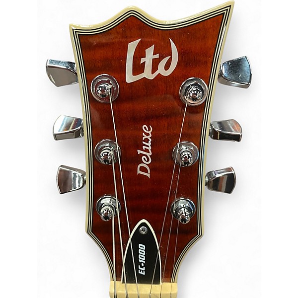 Used ESP EC1000 Deluxe Amber Solid Body Electric Guitar