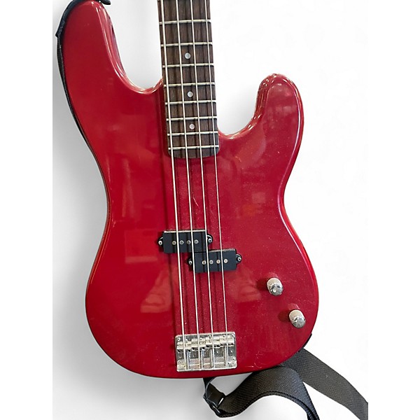 Used Stinger SBX Wine Red Electric Bass Guitar