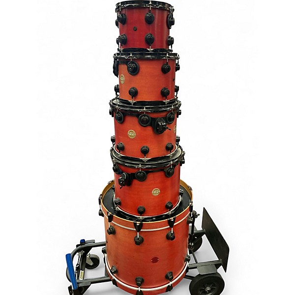 Used DW 5 Piece Collector's Series Satin Red Drum Kit