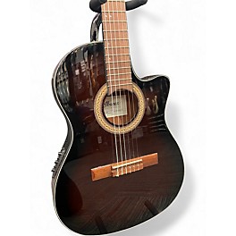 Used Ibanez GA35TCE Brown Sunburst Classical Acoustic Electric Guitar