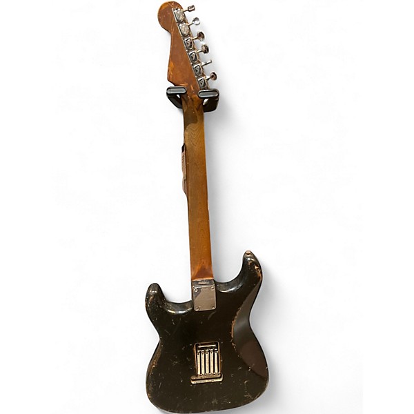Vintage 1962 Fender Stratocaster Refin Black Solid Body Electric Guitar