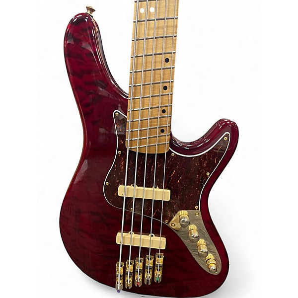 Used Kiesel JB5M crimson red Electric Bass Guitar
