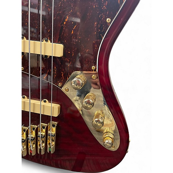Used Kiesel JB5M crimson red Electric Bass Guitar