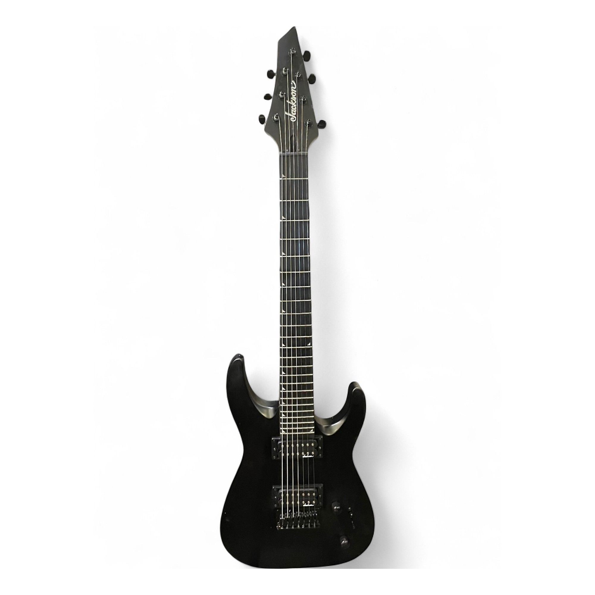 Used Jackson JS22-7 Dinky 7 String Satin Black Solid Body