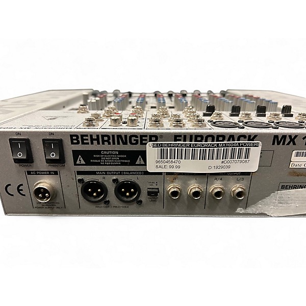Used Behringer Eurorack mx1604a Powered Mixer | Guitar Center