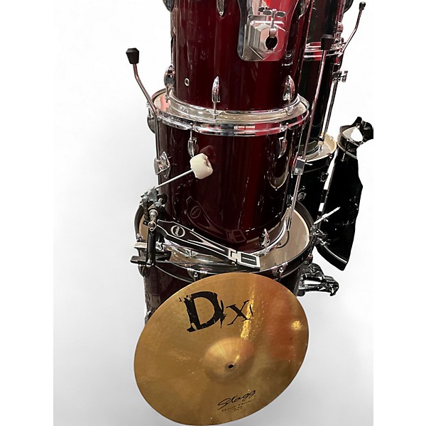 Used Pulse 5 Piece drums Candy Apple Red Drum Kit