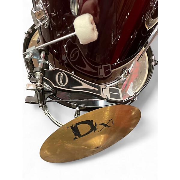 Used Pulse 5 Piece drums Candy Apple Red Drum Kit