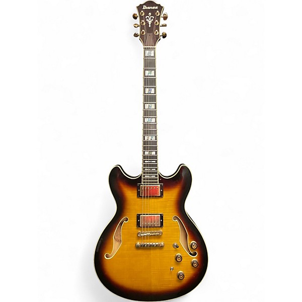 Used Ibanez AS153 2 Color Sunburst Hollow Body Electric Guitar
