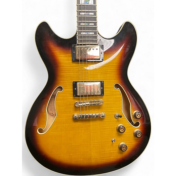 Used Ibanez AS153 2 Color Sunburst Hollow Body Electric Guitar