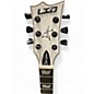Used Esp Ltd James Hetfield Iron Cross Snow White Solid Black and White Solid Body Electric Guitar
