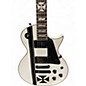 Used Esp Ltd James Hetfield Iron Cross Snow White Solid Black and White Solid Body Electric Guitar