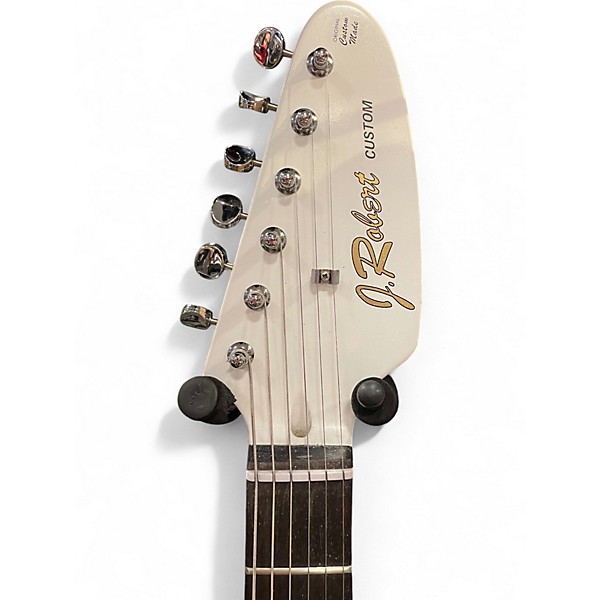 Used J. Robert TEARDROP White Solid Body Electric Guitar