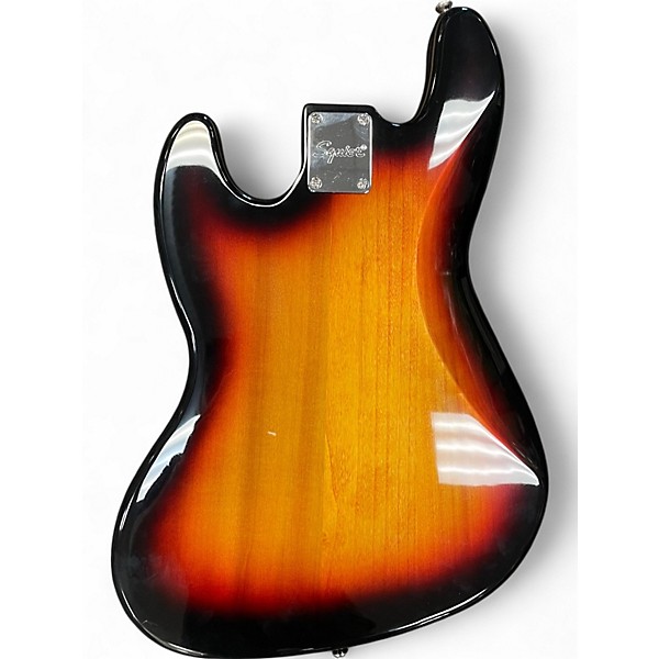 Used Squier Affinity Jazz Bass 3 Tone Sunburst Electric Bass Guitar