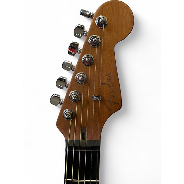 Used Fender American Acoustasonic Stratocaster Natural Acoustic Electric Guitar