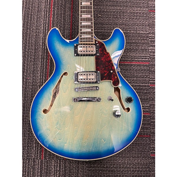 Used 2022 D'Angelico DAPDCXTBBCS Blue Burst Hollow Body Electric Guitar