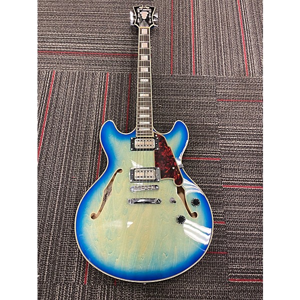 Used 2022 D'Angelico DAPDCXTBBCS Blue Burst Hollow Body Electric Guitar