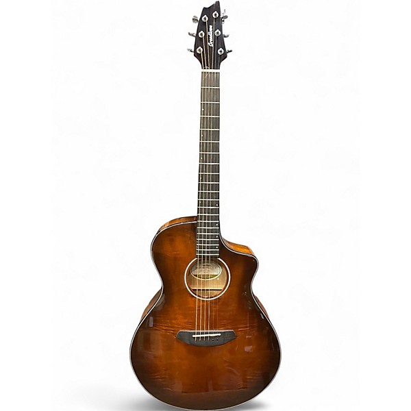 Used Breedlove Pursuit Exotic Concert Bourbon CE Myrtlewood 2 Tone Sunburst Acoustic Electric Guitar