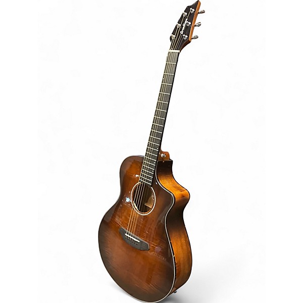 Used Breedlove Pursuit Exotic Concert Bourbon CE Myrtlewood 2 Tone Sunburst Acoustic Electric Guitar