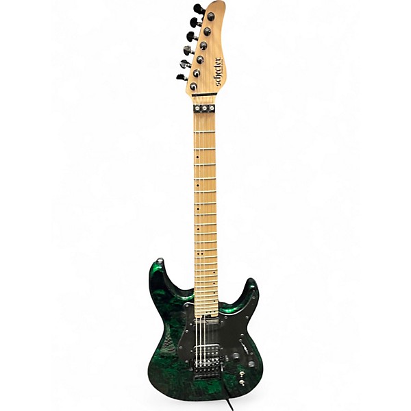 Used Schecter Guitar Research SUN VALLEY SUPER SHREDDER GREEN Solid Body Electric Guitar