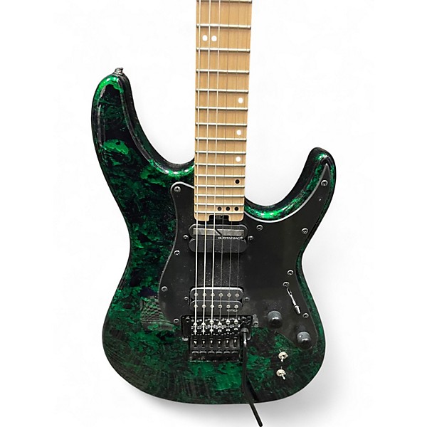 Used Schecter Guitar Research SUN VALLEY SUPER SHREDDER GREEN Solid Body Electric Guitar