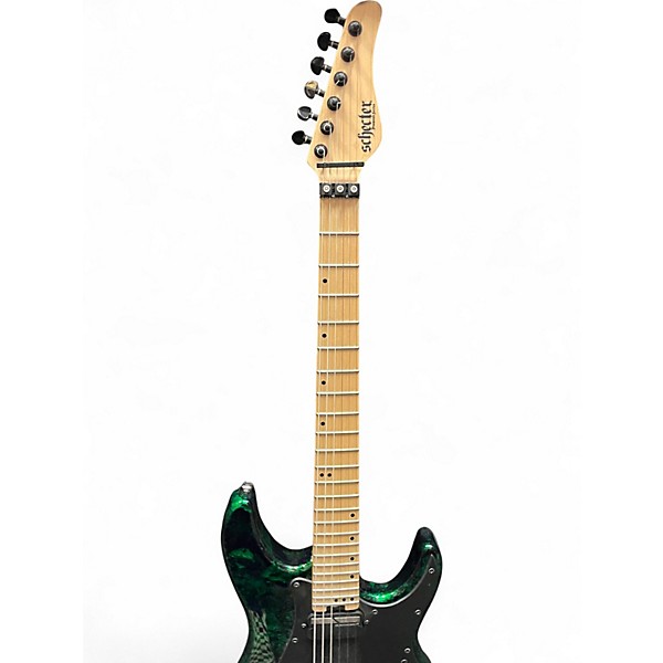 Used Schecter Guitar Research SUN VALLEY SUPER SHREDDER GREEN Solid Body Electric Guitar
