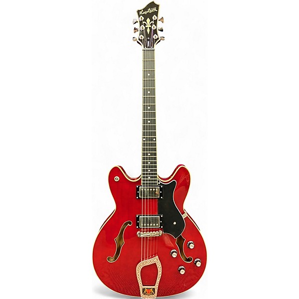 Used Hagstrom Viking Candy Apple Red Hollow Body Electric Guitar