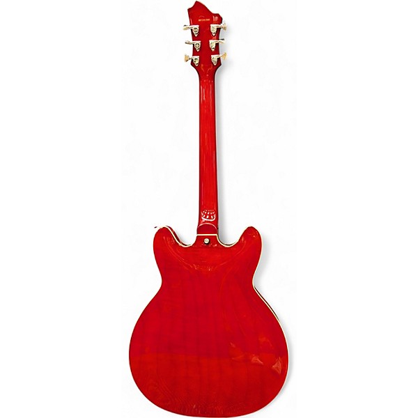 Used Hagstrom Viking Candy Apple Red Hollow Body Electric Guitar