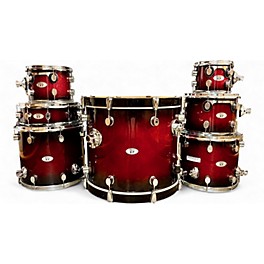 Used PDP by DW 7 Piece X7 Red to Black Fade Drum Kit