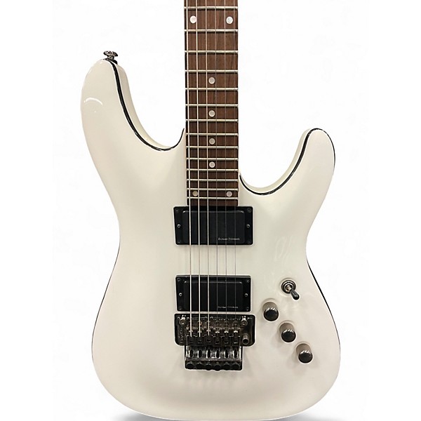 Used Schecter Guitar Research C1FR White Solid Body Electric Guitar