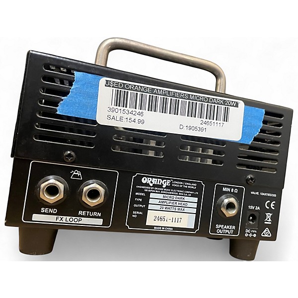 Used Orange Amplifiers Micro Dark 20W Tube Guitar Amp Head