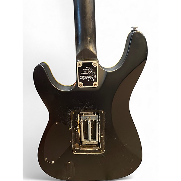 Used Schecter Guitar Research C1-FR Gloss Black Solid Body Electric Guitar