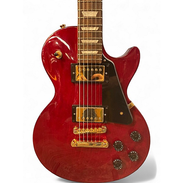 Used 2023 Epiphone Les Paul Studio Crimson Red Trans Solid Body Electric Guitar