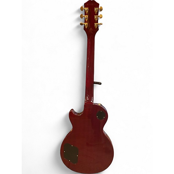 Used 2023 Epiphone Les Paul Studio Crimson Red Trans Solid Body Electric Guitar
