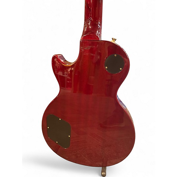 Used 2023 Epiphone Les Paul Studio Crimson Red Trans Solid Body Electric Guitar
