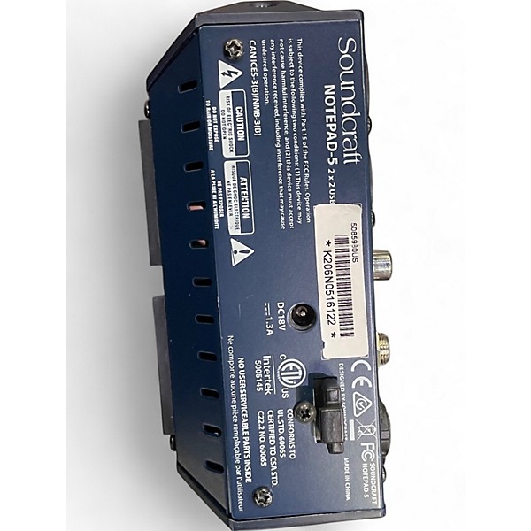 Used Soundcraft NOTEPAD-5 Powered Mixer