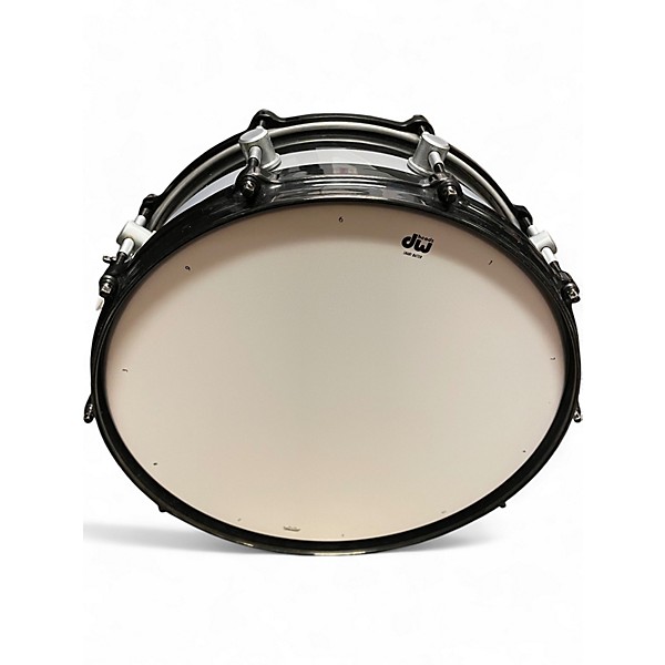 Used Spaun 14in Snare black and silver stripe Drum
