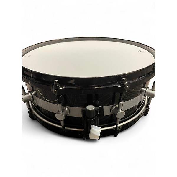 Used Spaun 14in Snare black and silver stripe Drum