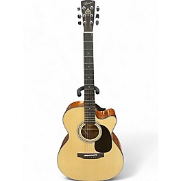 Used Bristol BM-16CE Natural Acoustic Electric Guitar